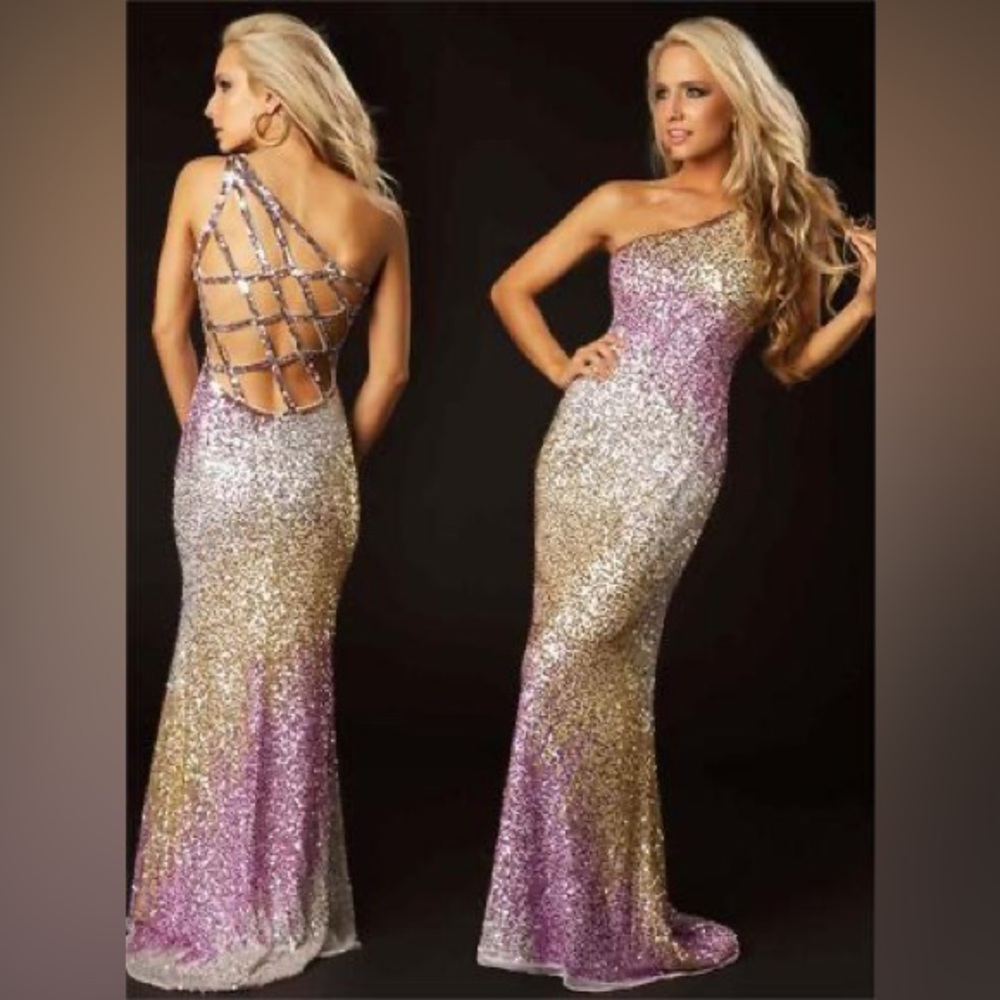 Cassandra Stone Sequin Prom Dress